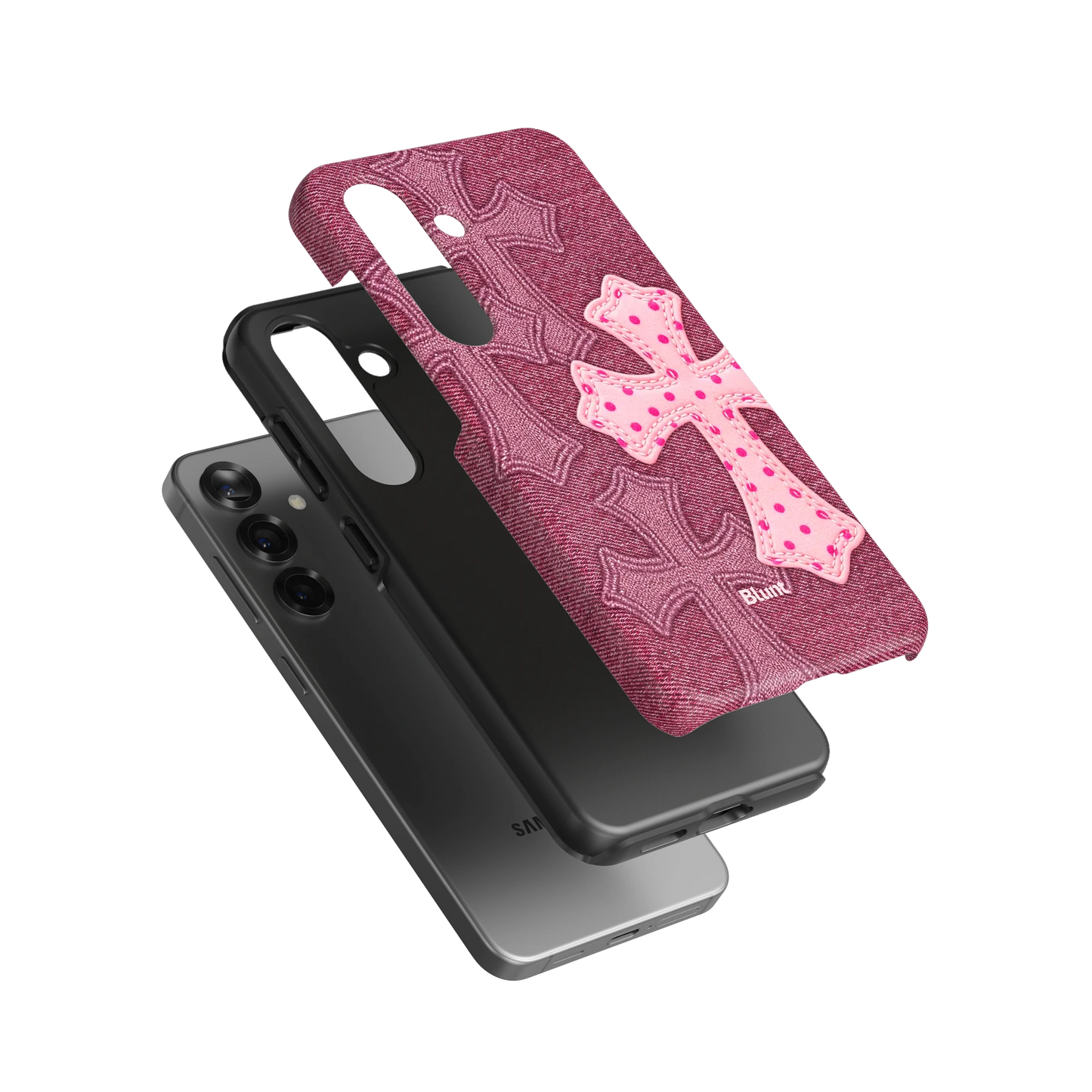 Pink Dottie Cross Samsung Case