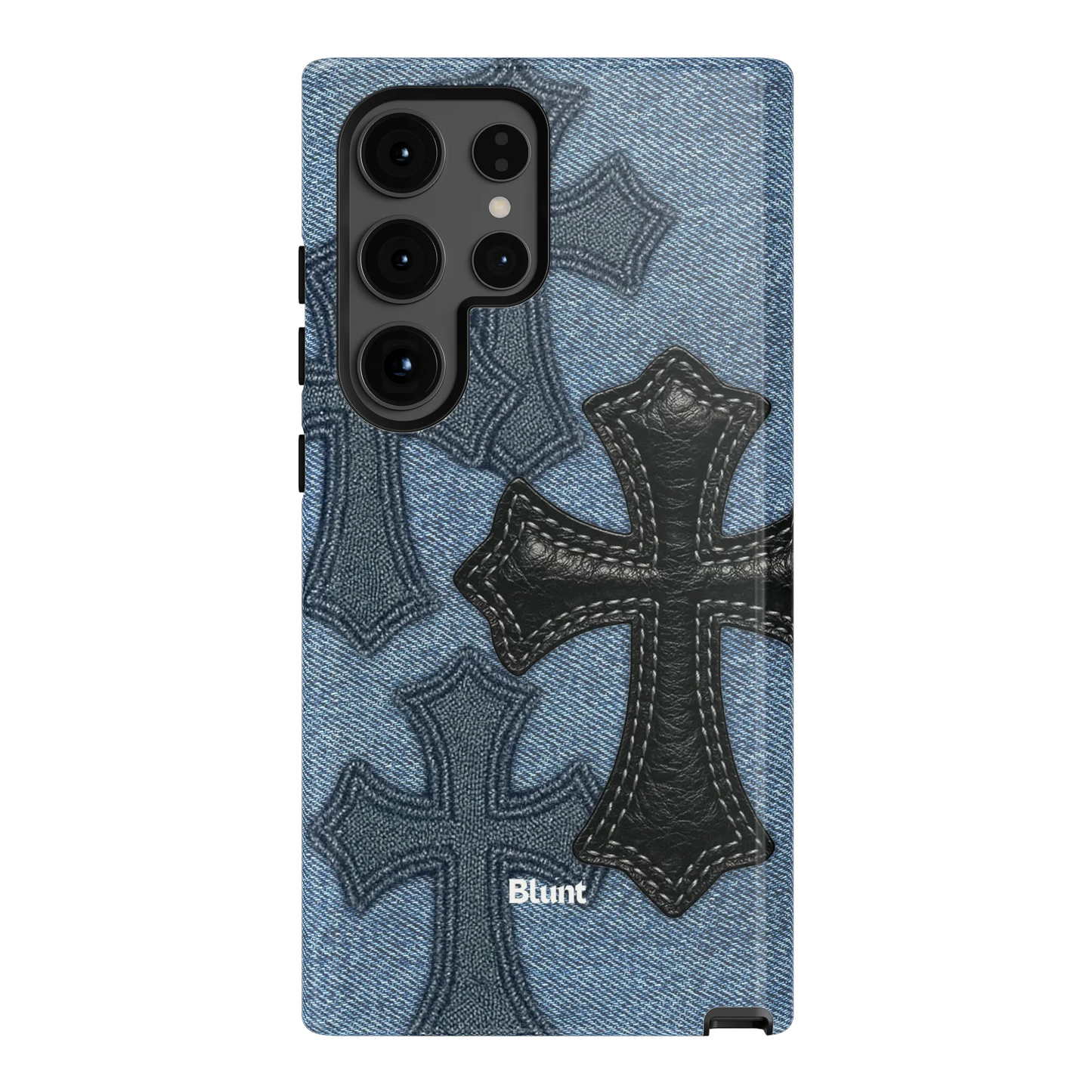 Denim Black Cross Samsung Case