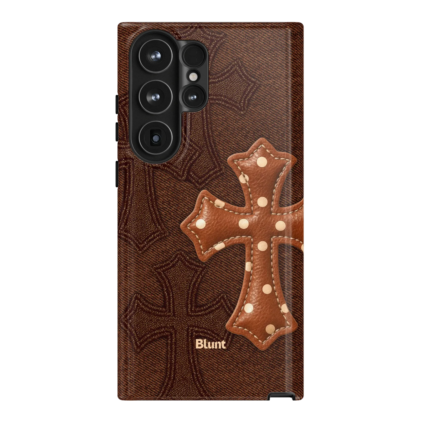 Brown Polka Cross Samsung Case