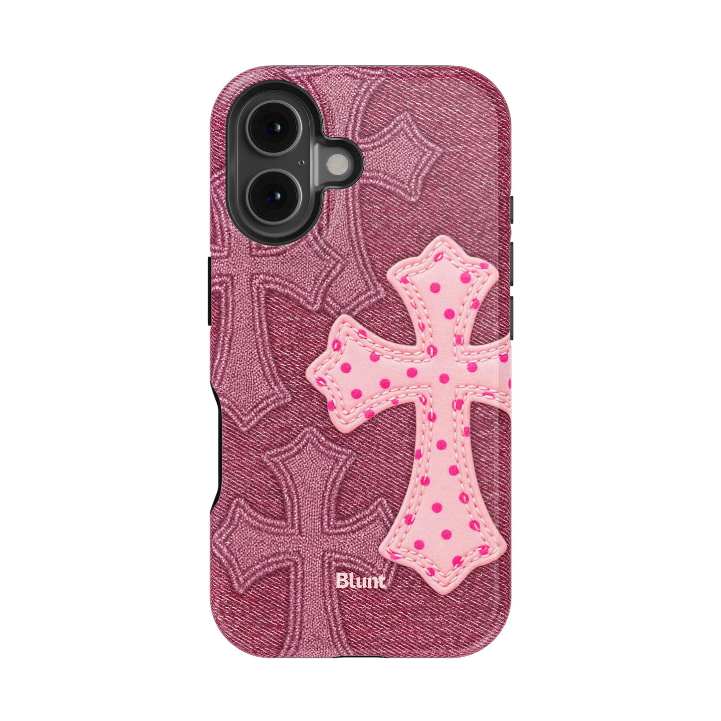 Pink Dottie Cross iPhone Case