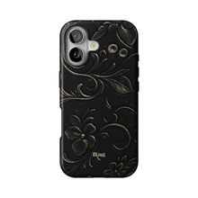 Black Tooled Leather iPhone Case
