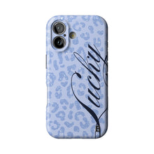 Blue Cheetah Lucky Statement iPhone Case