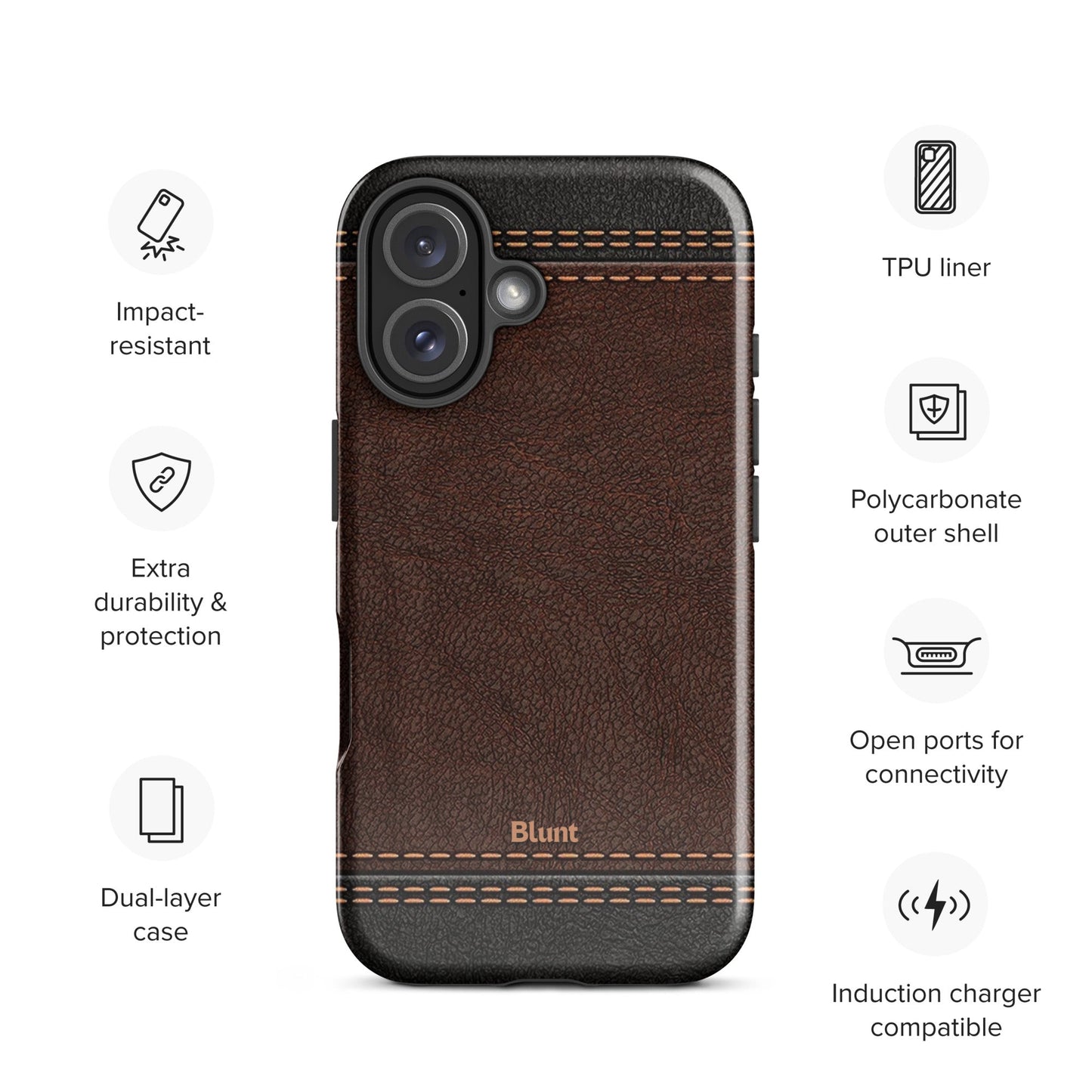 Bourbon Stitch iPhone Case - Blunt Cases