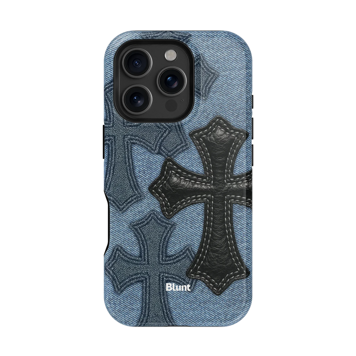Denim Black Cross iPhone Case