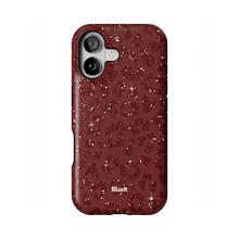 Burgundy Cheetah Print iPhone Case