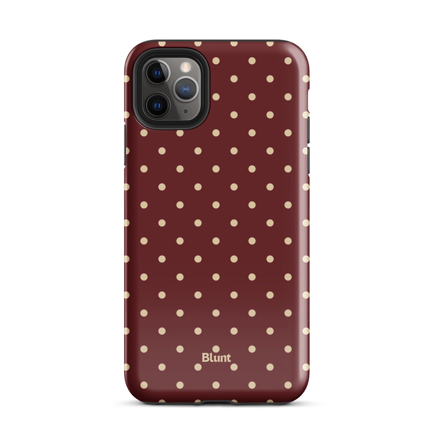 Burgundy Dot iPhone Case - Blunt Cases