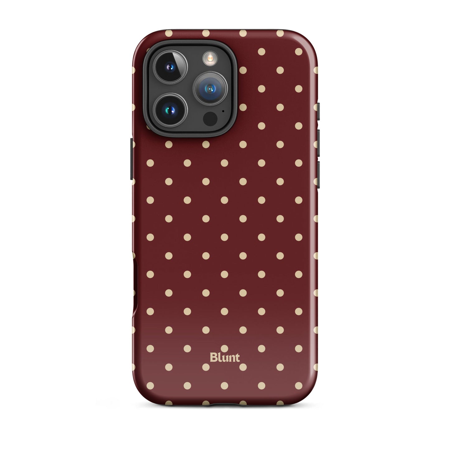 Burgundy Dot iPhone Case - Blunt Cases
