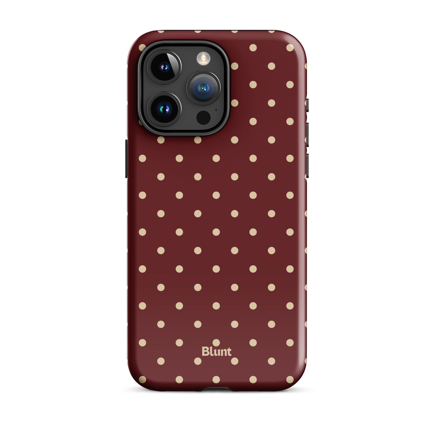 Burgundy Dot iPhone Case - Blunt Cases