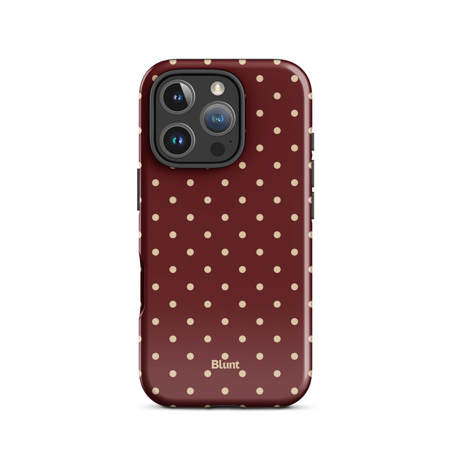Burgundy Dot iPhone Case - Blunt Cases