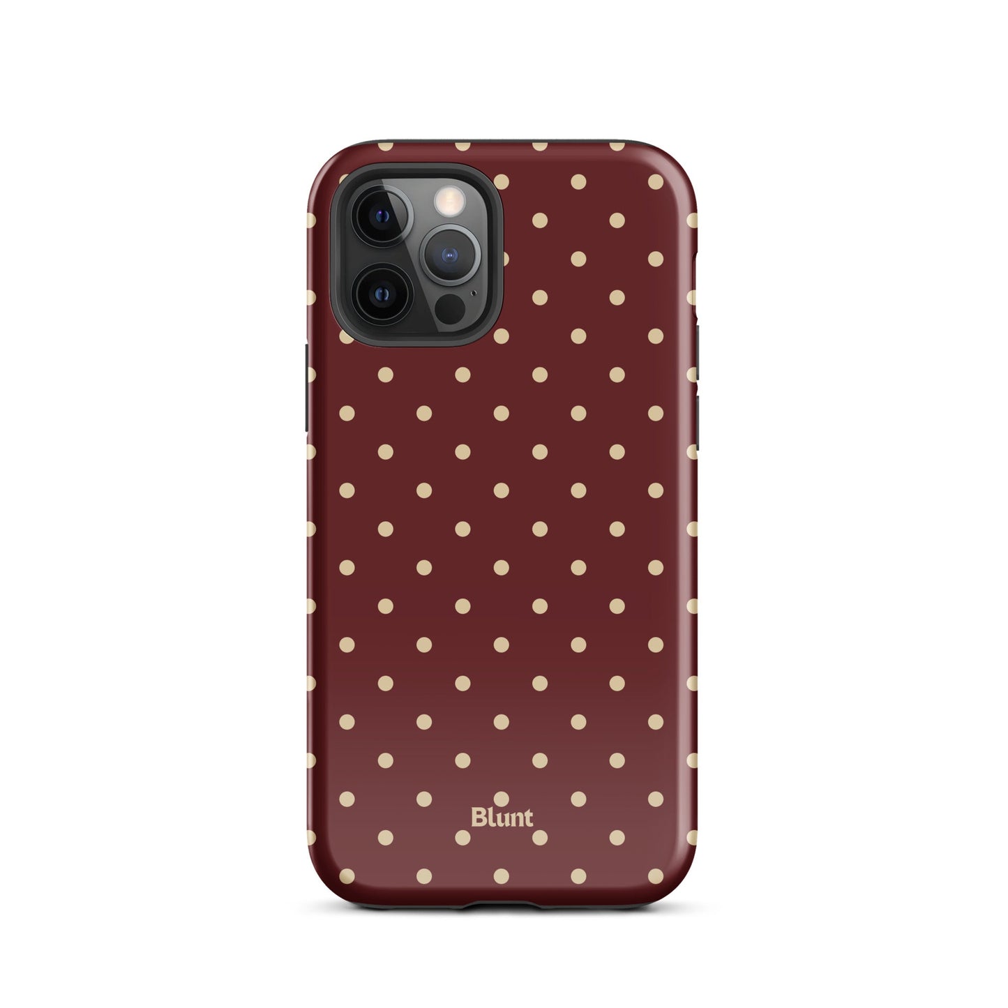 Burgundy Dot iPhone Case - Blunt Cases