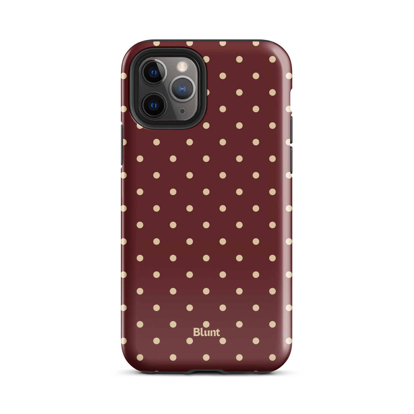 Burgundy Dot iPhone Case - Blunt Cases