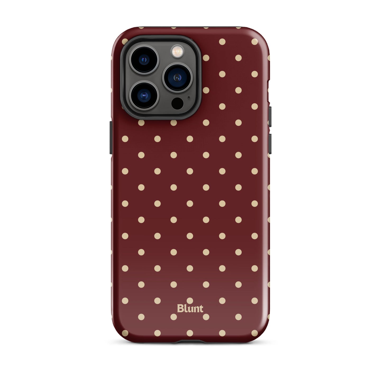 Burgundy Dot iPhone Case - Blunt Cases