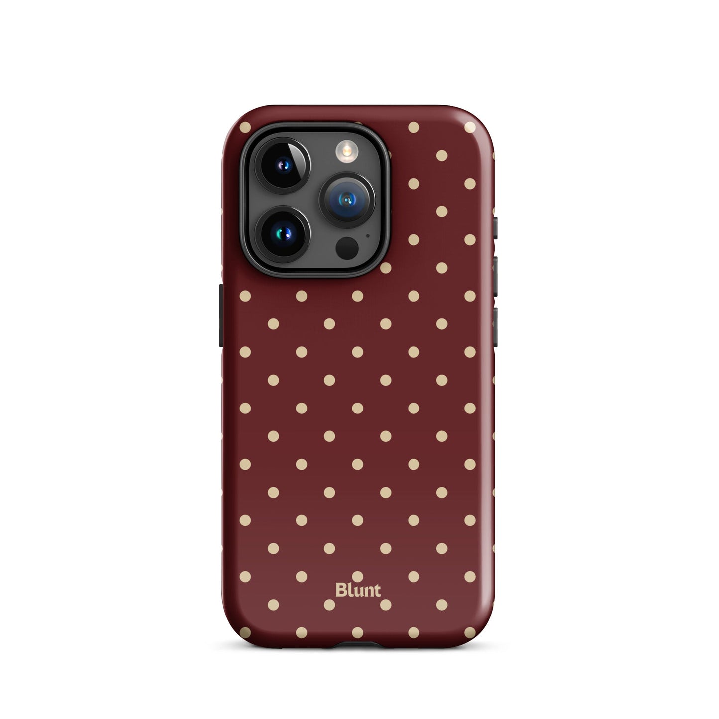 Burgundy Dot iPhone Case - Blunt Cases