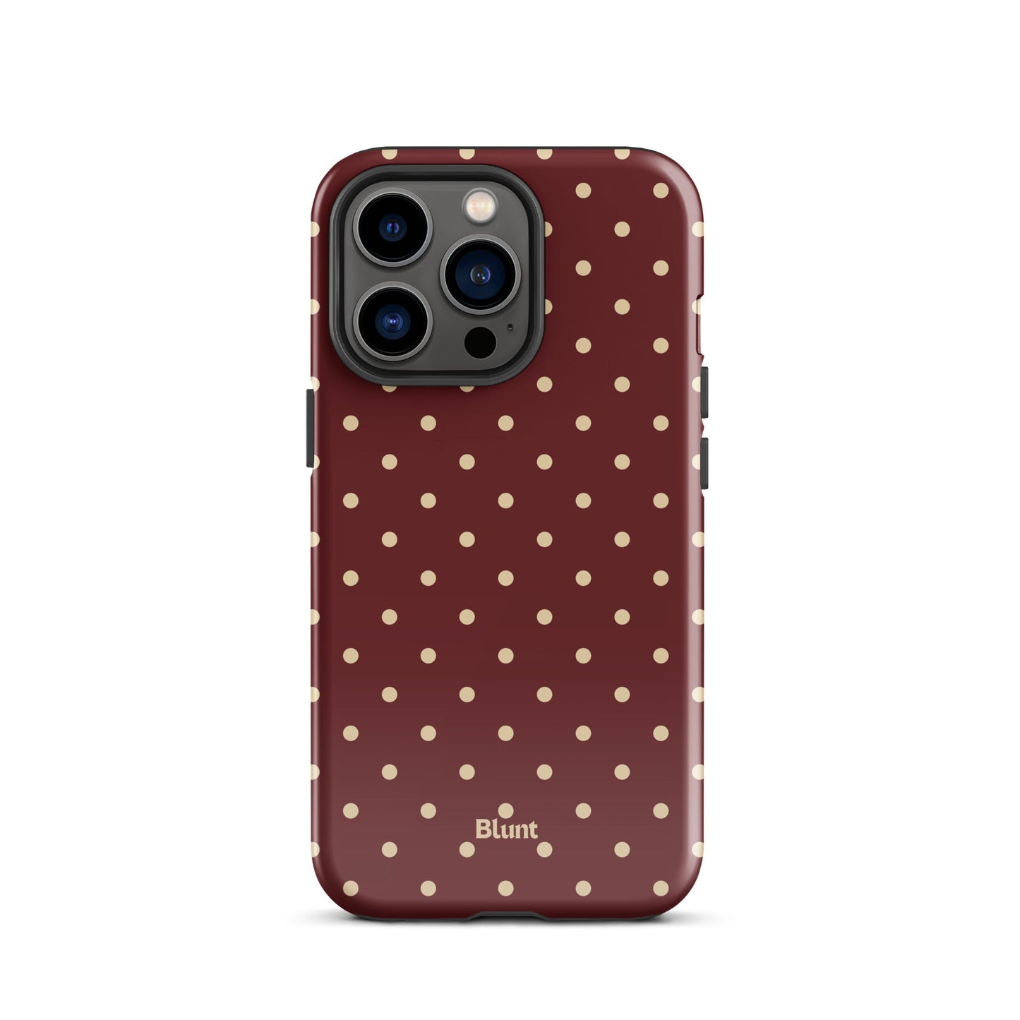 Burgundy Dot iPhone Case - Blunt Cases