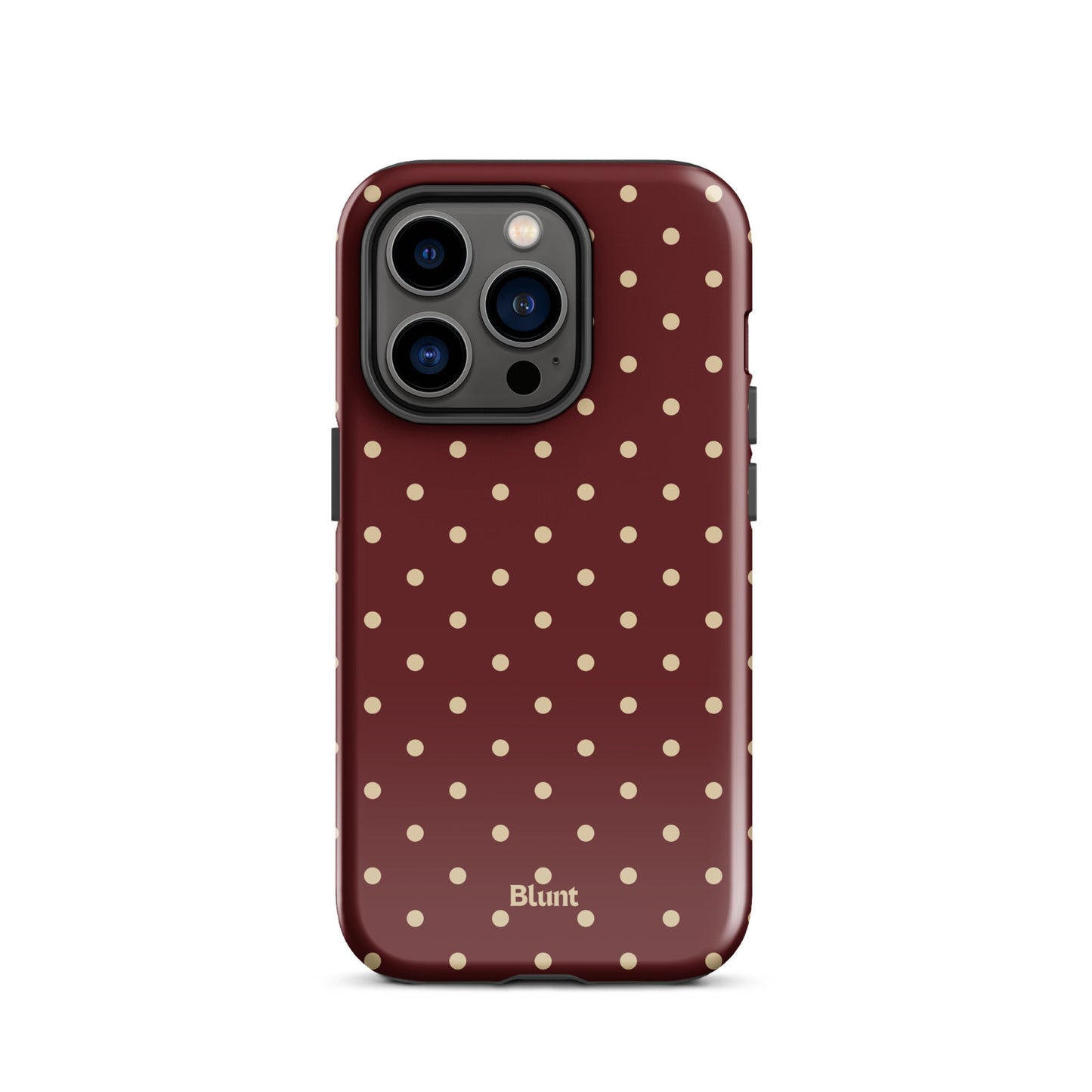 Burgundy Dot iPhone Case - Blunt Cases