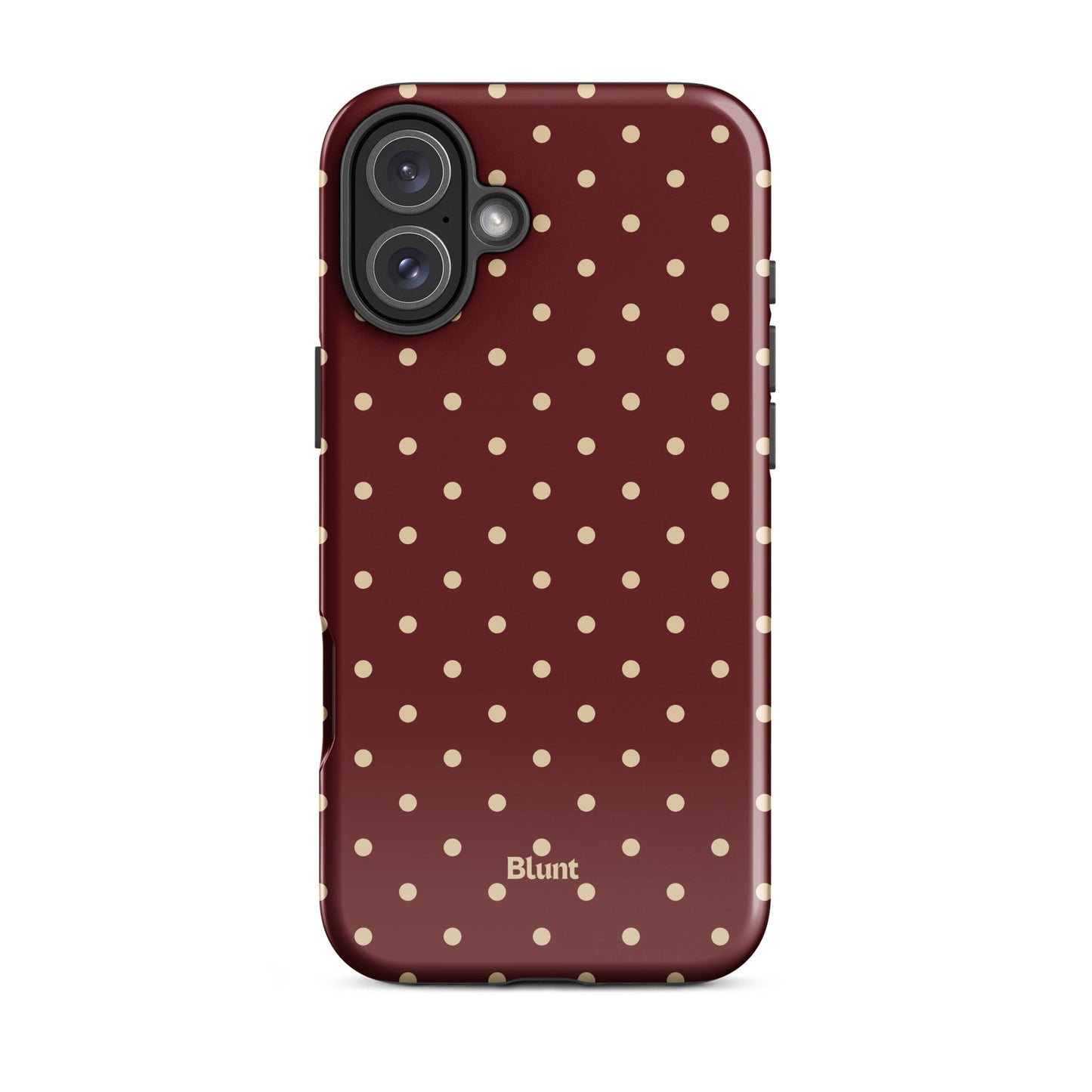 Burgundy Dot iPhone Case - Blunt Cases