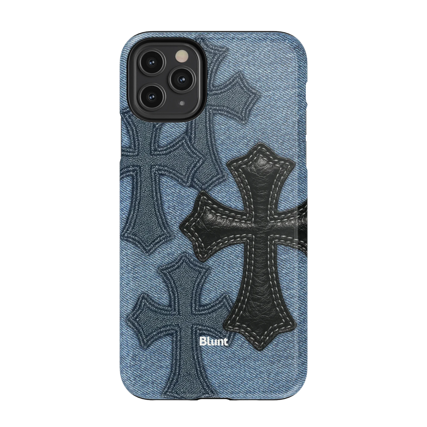 Denim Black Cross iPhone Case