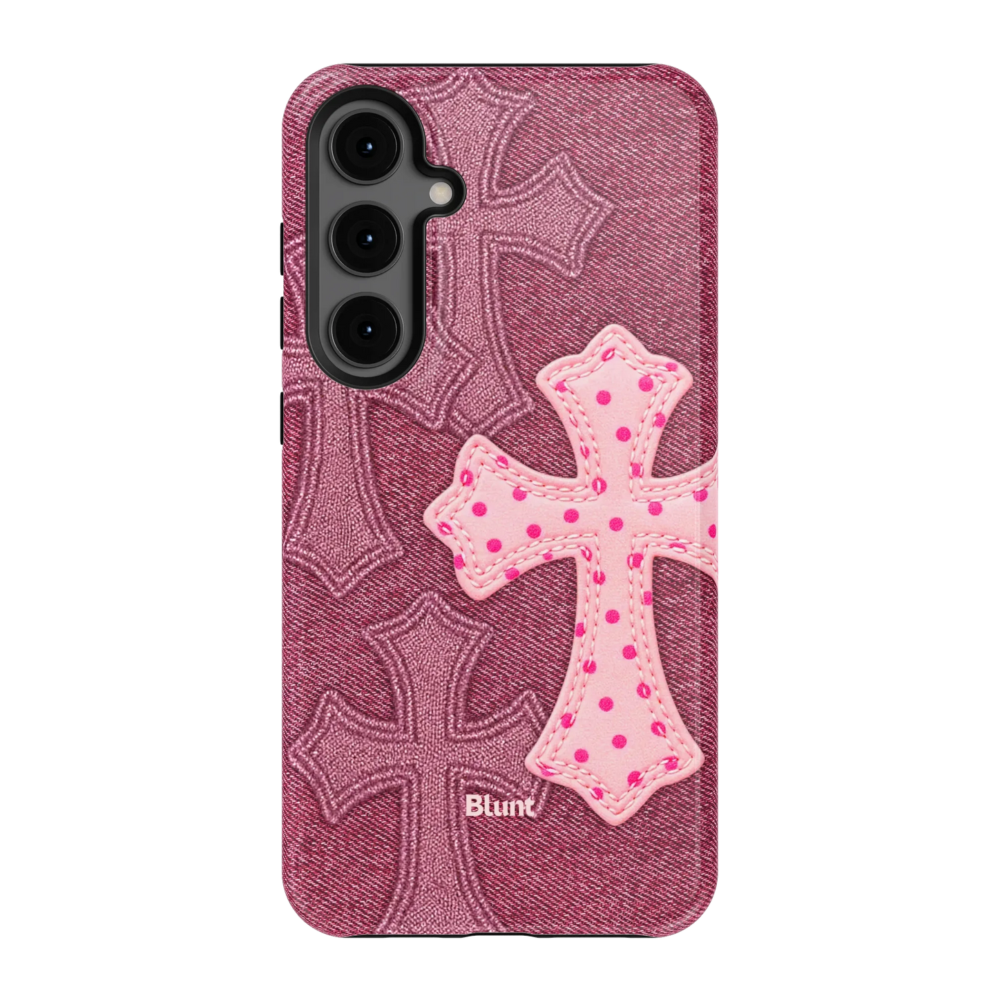 Pink Dottie Cross Samsung Case