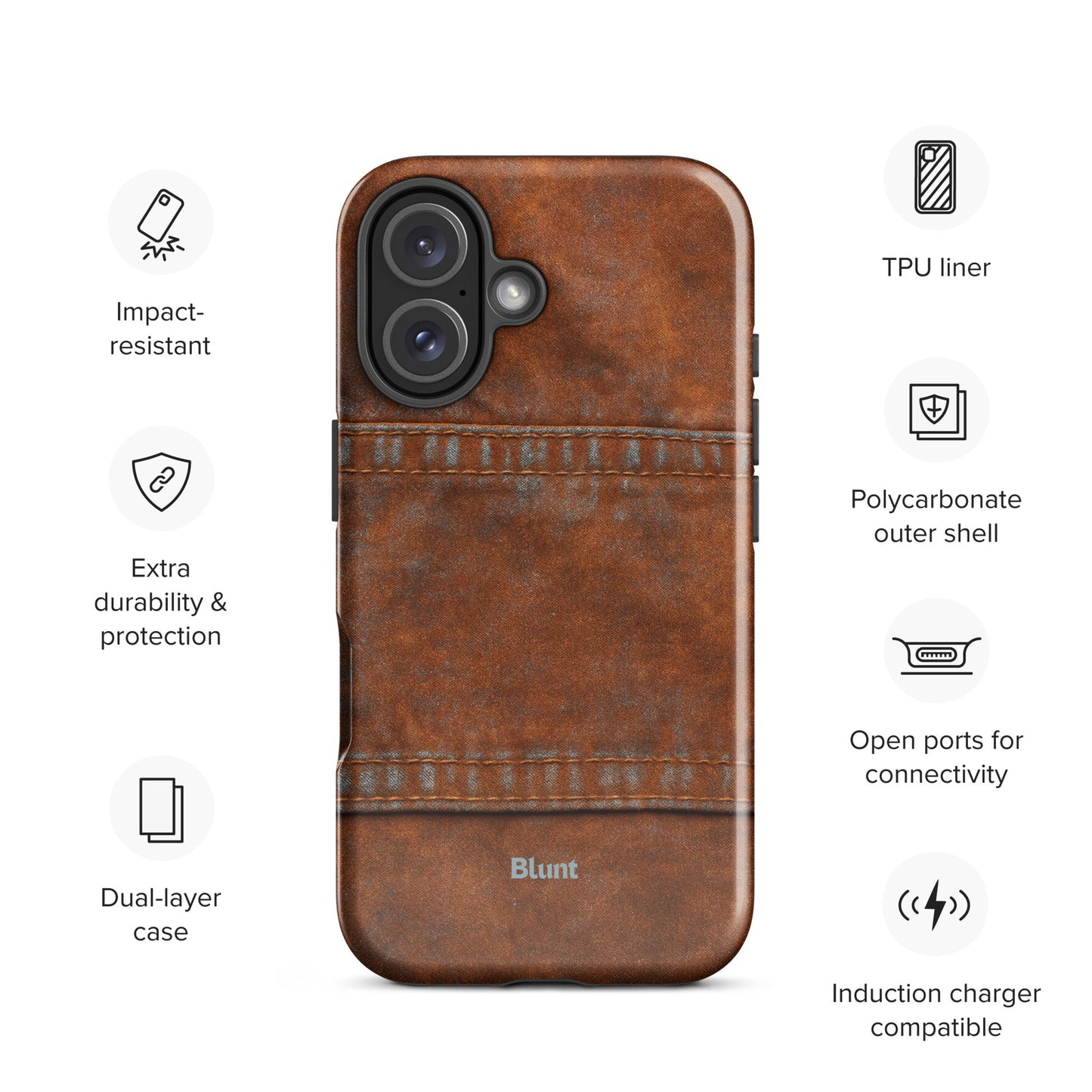 Chocolate Denim iPhone Case - Blunt Cases