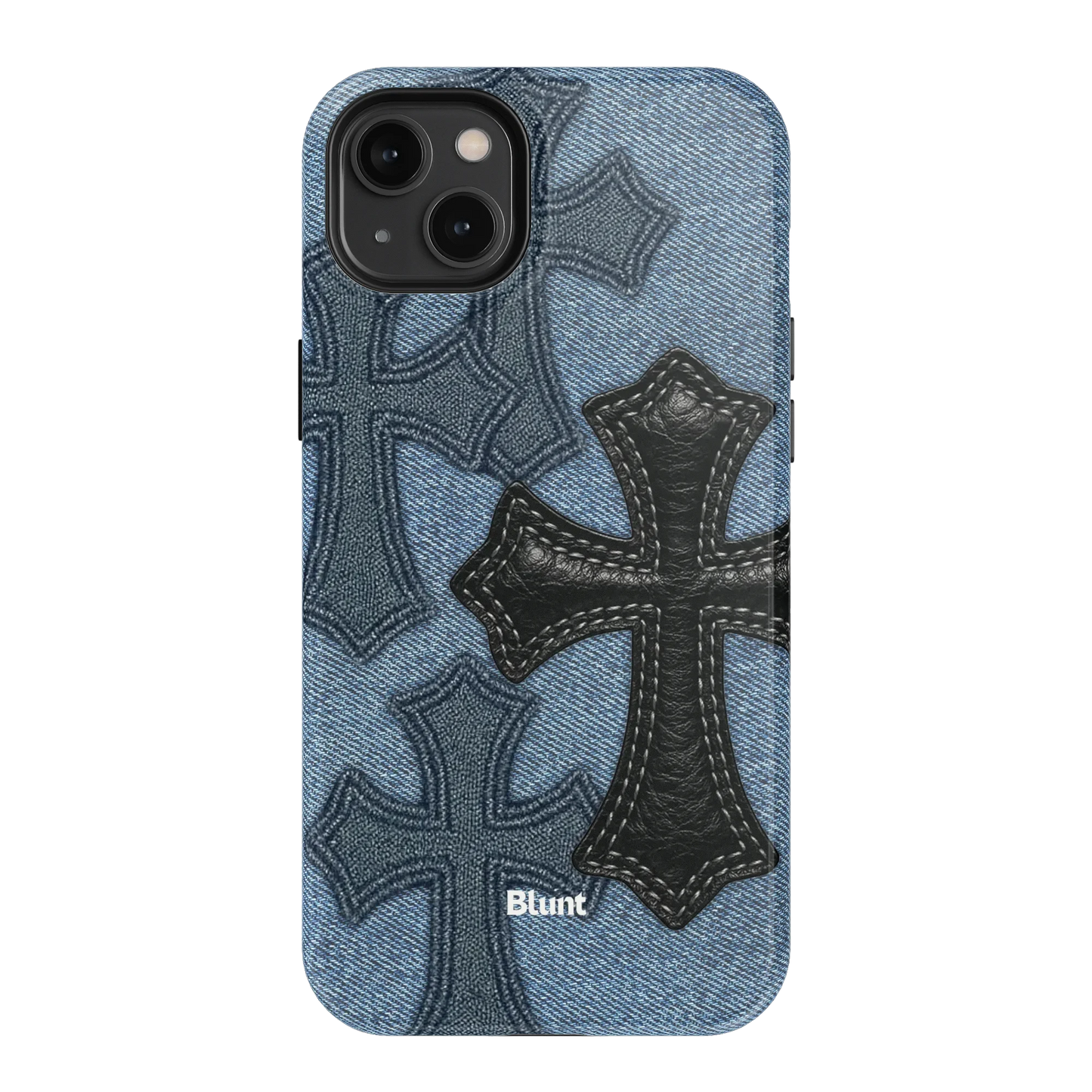 Denim Black Cross iPhone Case