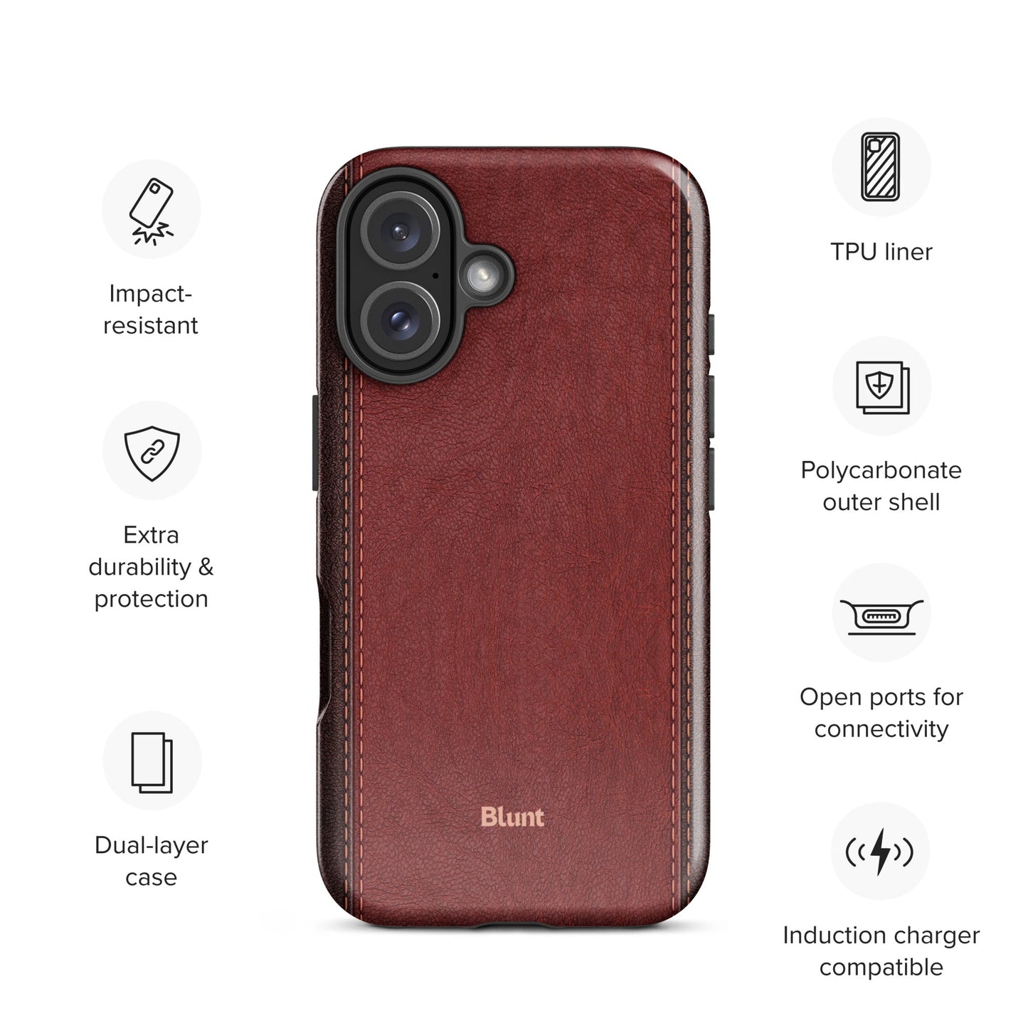 Crimson Hide iPhone Case - Blunt Cases