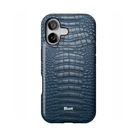 Navy Croc iPhone Case