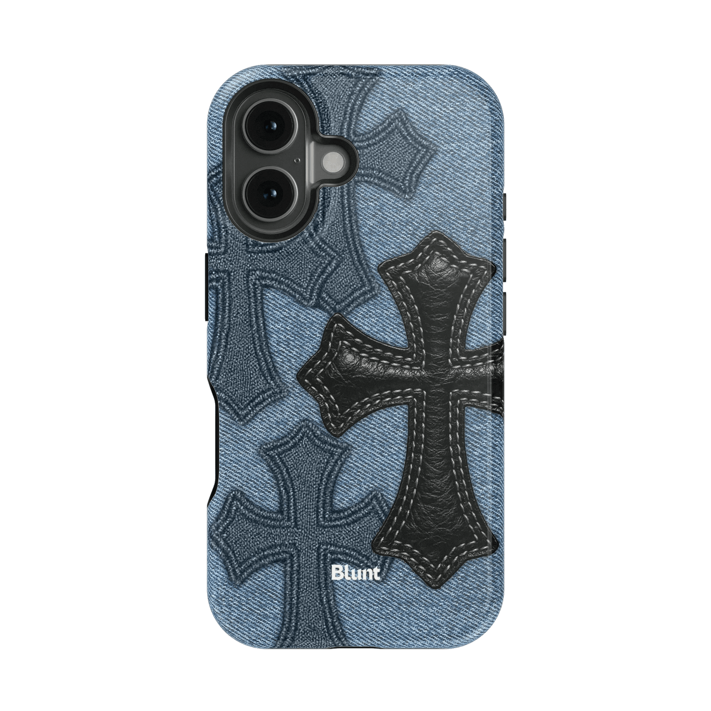 Denim Black Cross iPhone Case - Blunt Cases