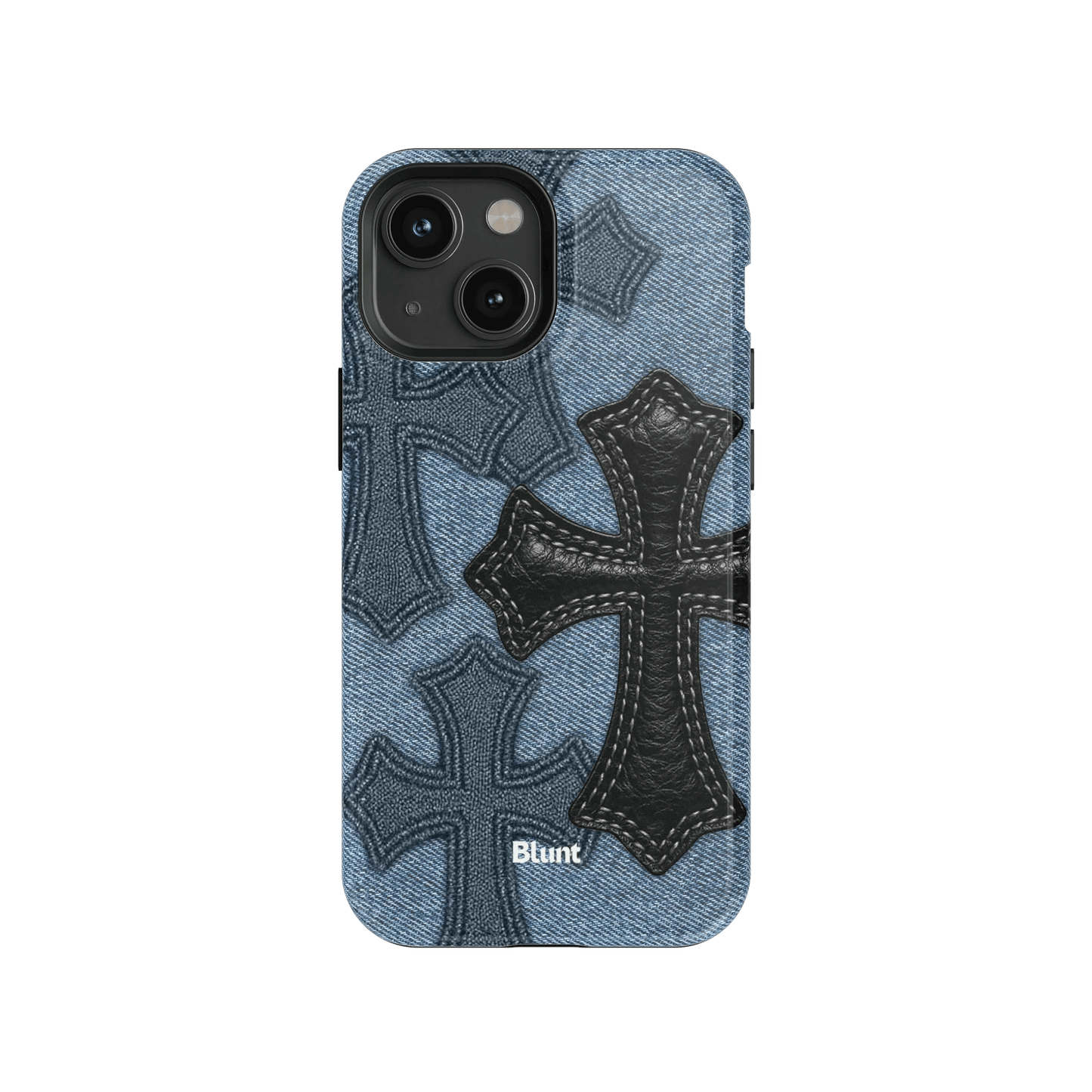 Denim Black Cross iPhone Case - Blunt Cases