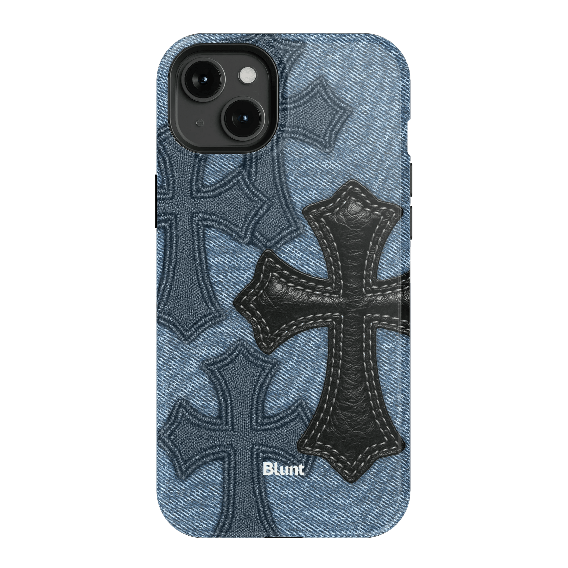 Denim Black Cross iPhone Case - Blunt Cases