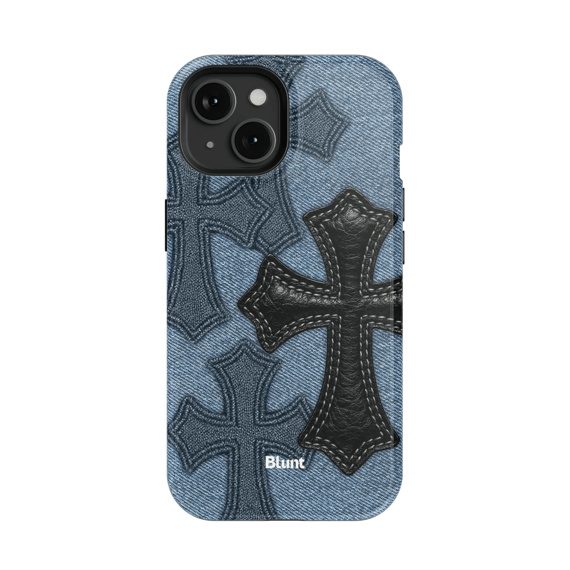 Denim Black Cross iPhone Case - Blunt Cases