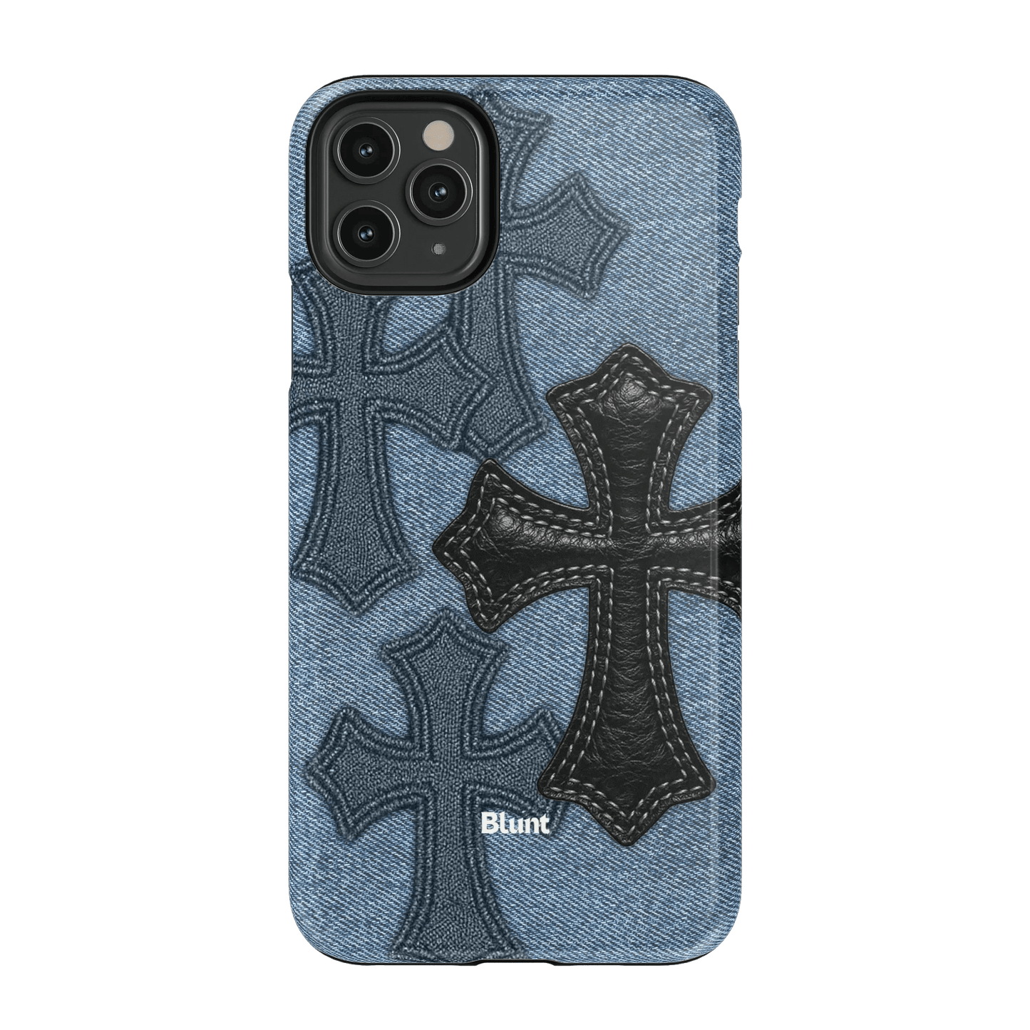 Denim Black Cross iPhone Case - Blunt Cases