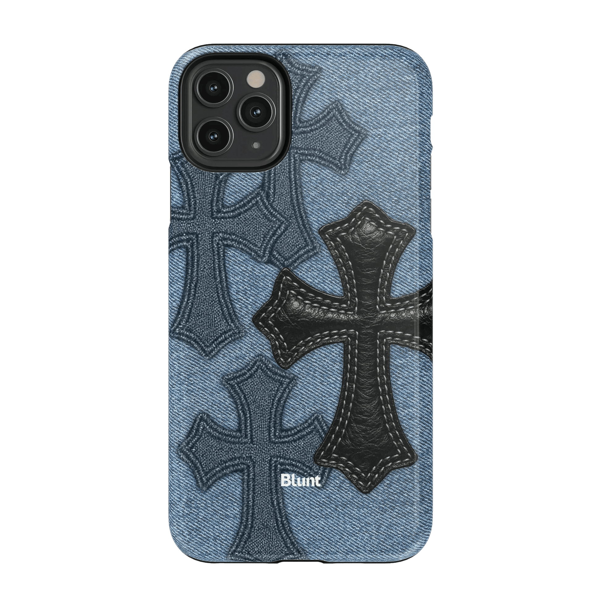Denim Black Cross iPhone Case - Blunt Cases