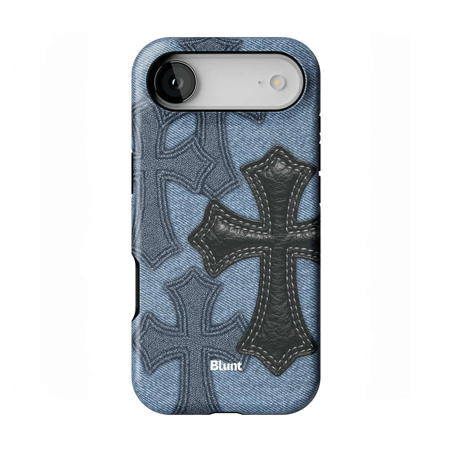 Denim Black Cross iPhone Case - Blunt Cases