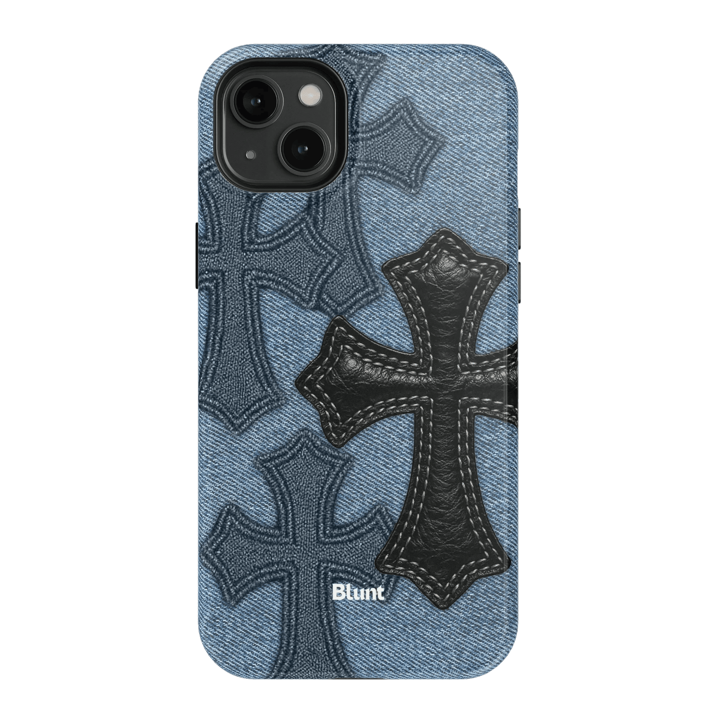Denim Black Cross iPhone Case - Blunt Cases