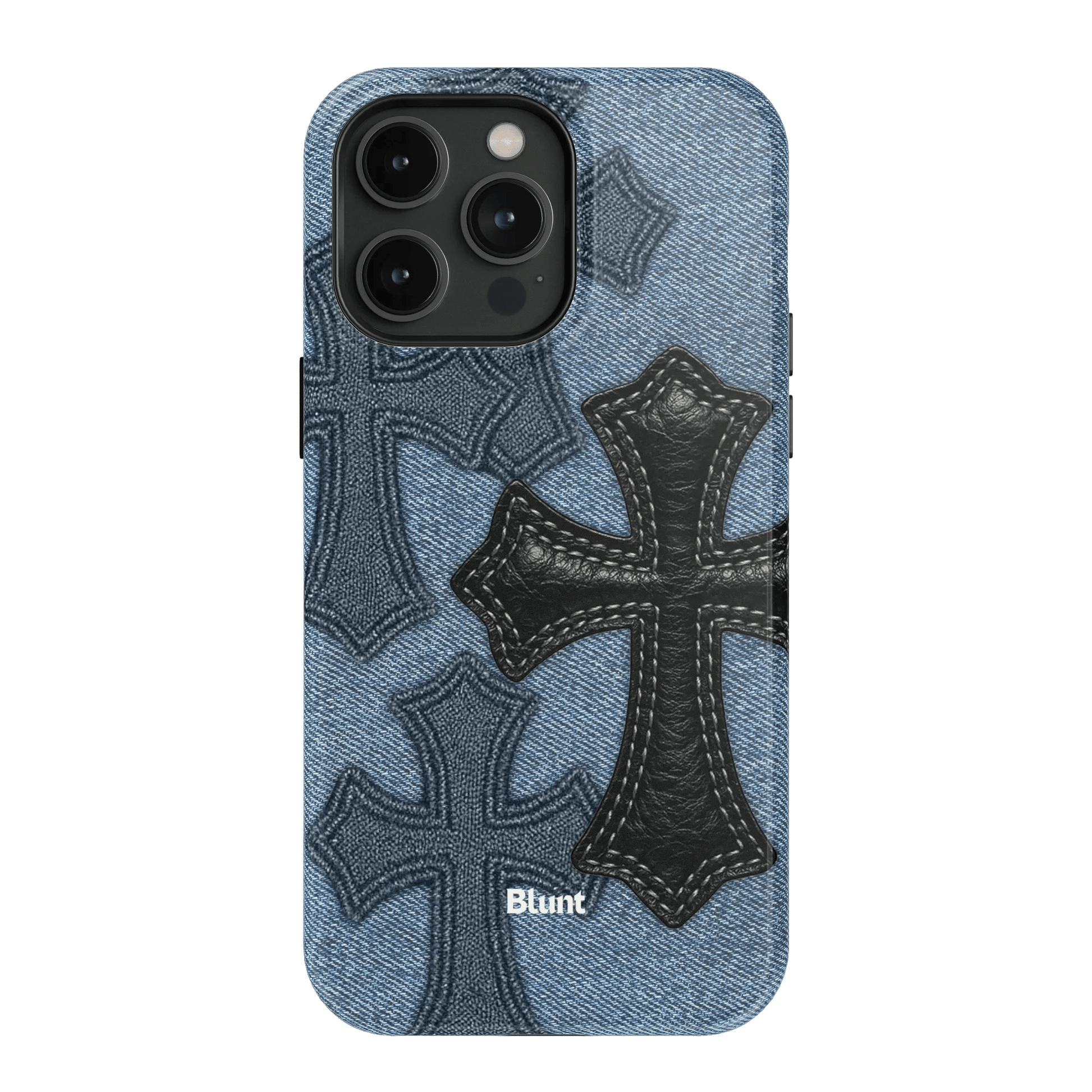 Denim Black Cross iPhone Case - Blunt Cases