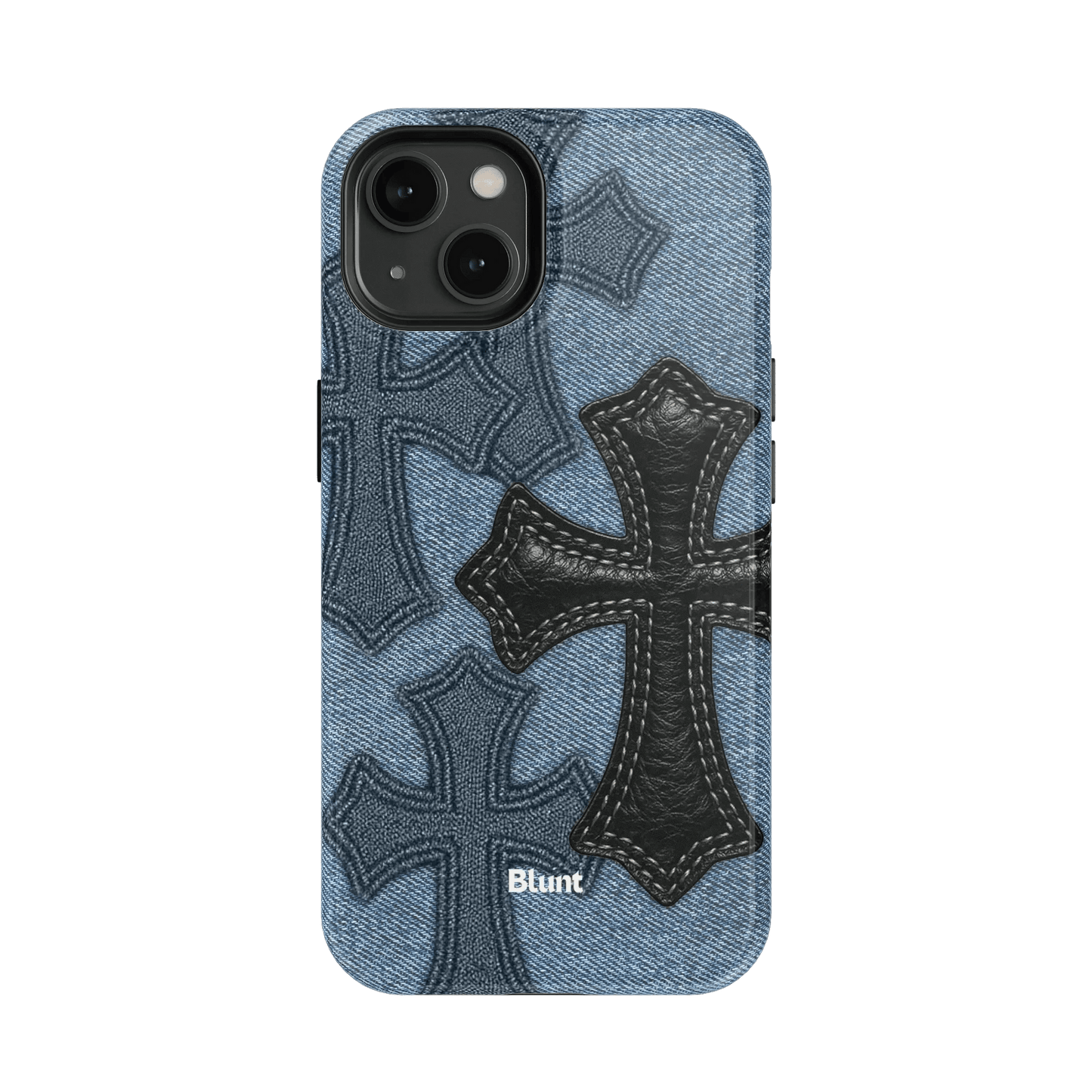 Denim Black Cross iPhone Case - Blunt Cases