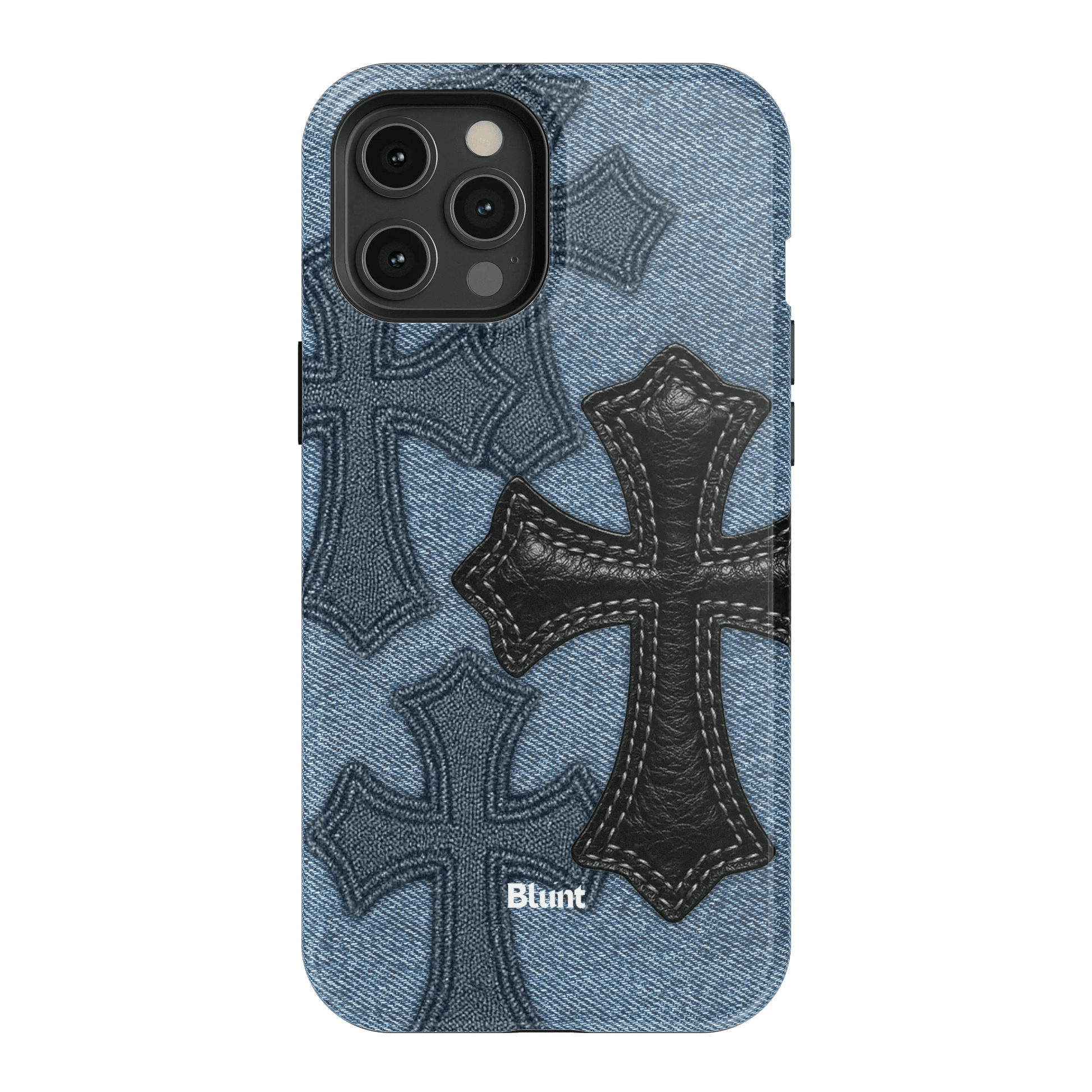 Denim Black Cross iPhone Case - Blunt Cases