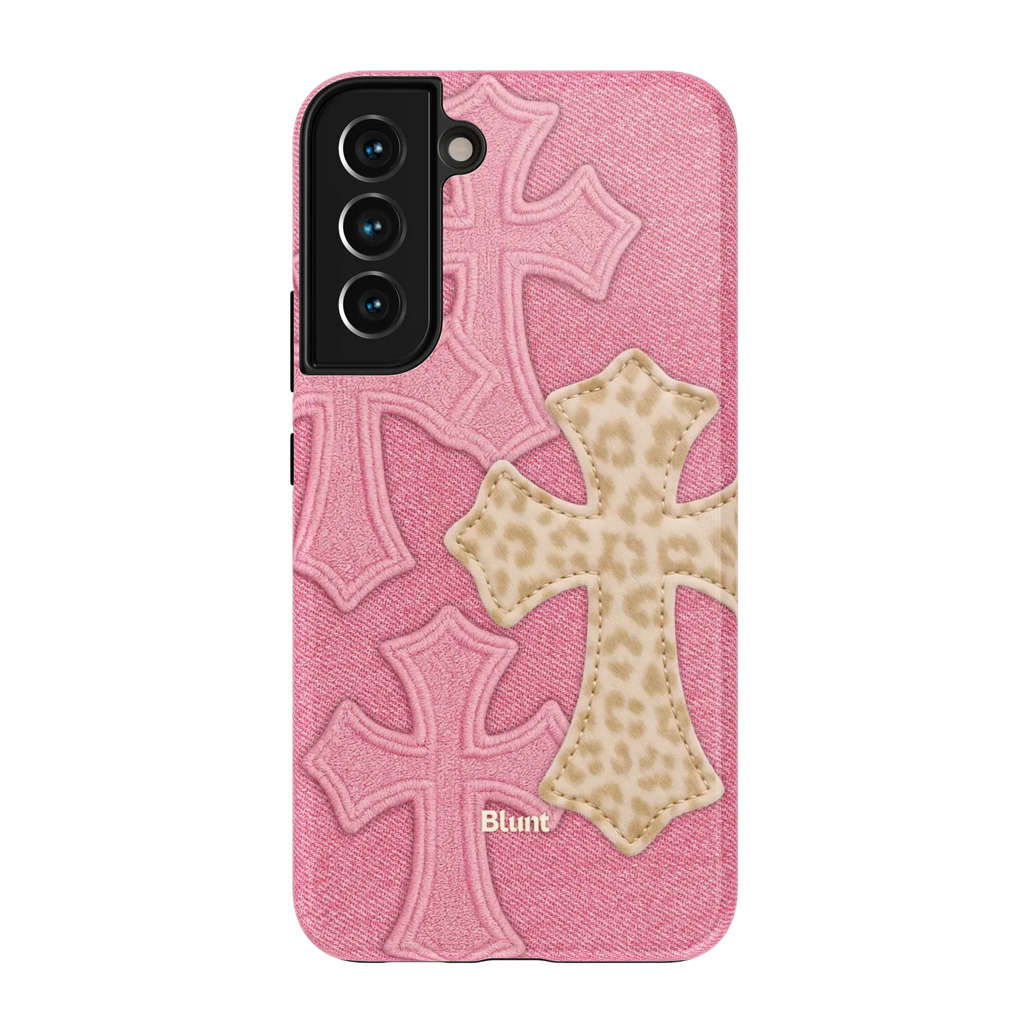 Pink Cheetah Cross Samsung Case