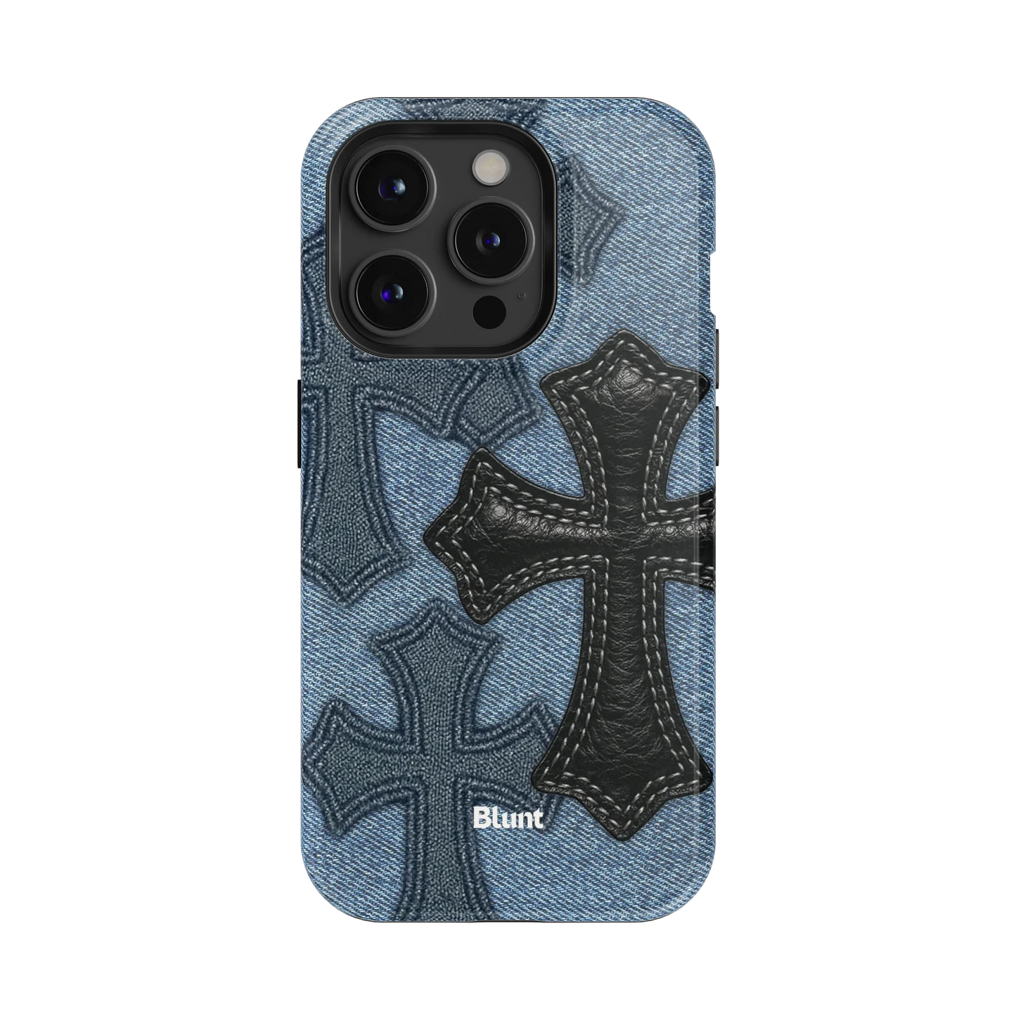 Denim Black Cross iPhone Case