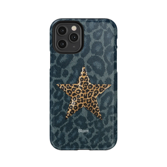 Denim Cheetah iPhone Case