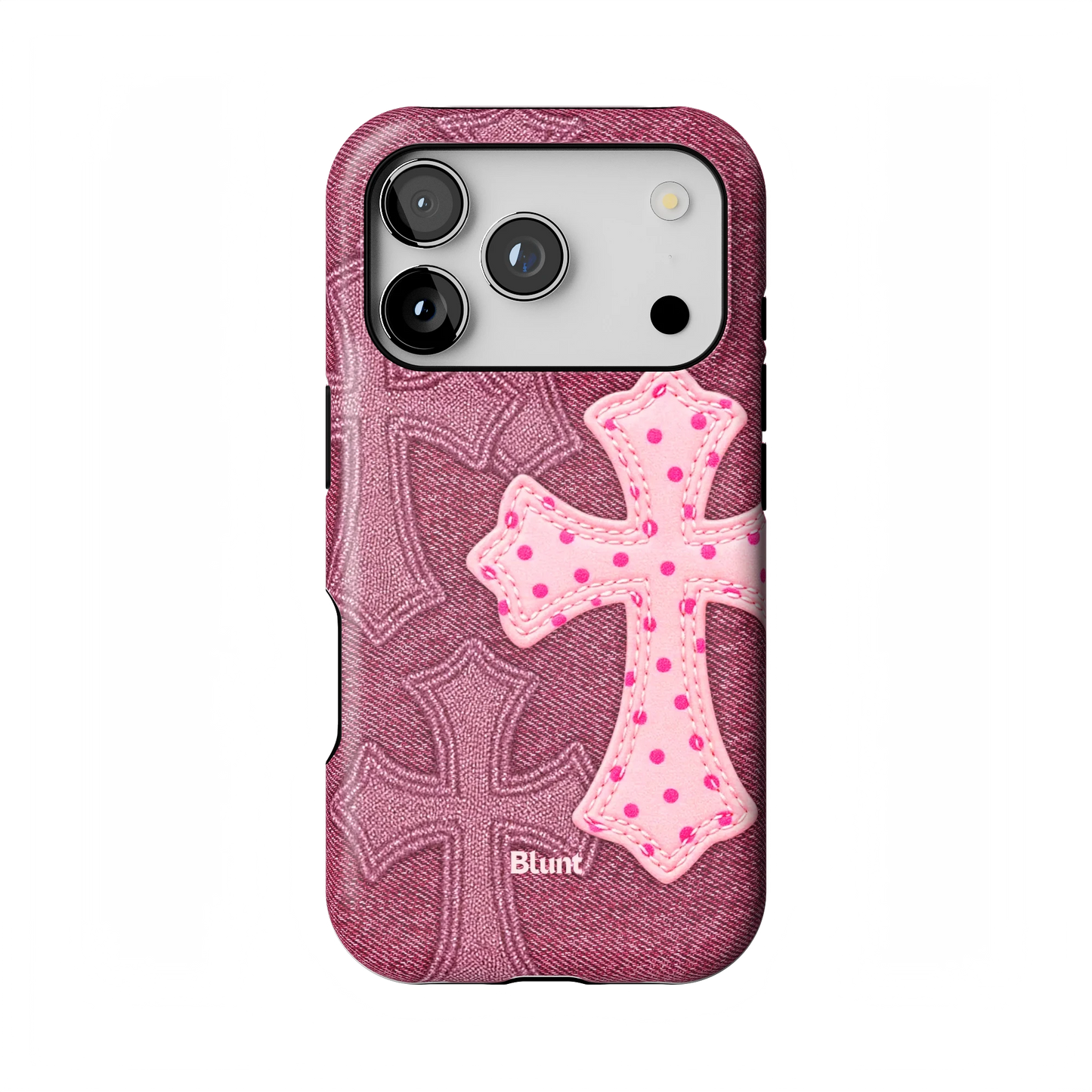 Pink Dottie Cross iPhone Case