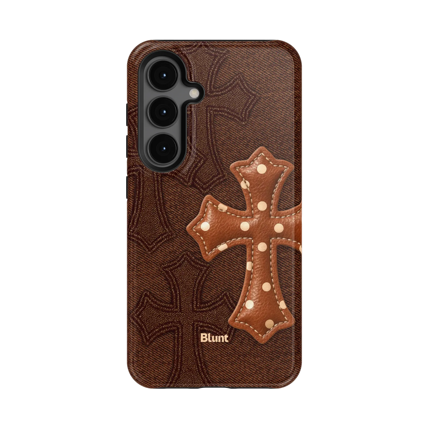 Brown Polka Cross Samsung Case