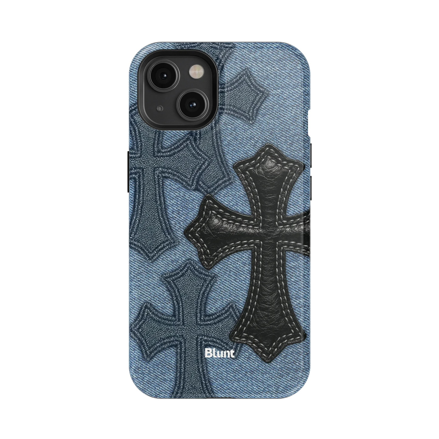 Denim Black Cross iPhone Case