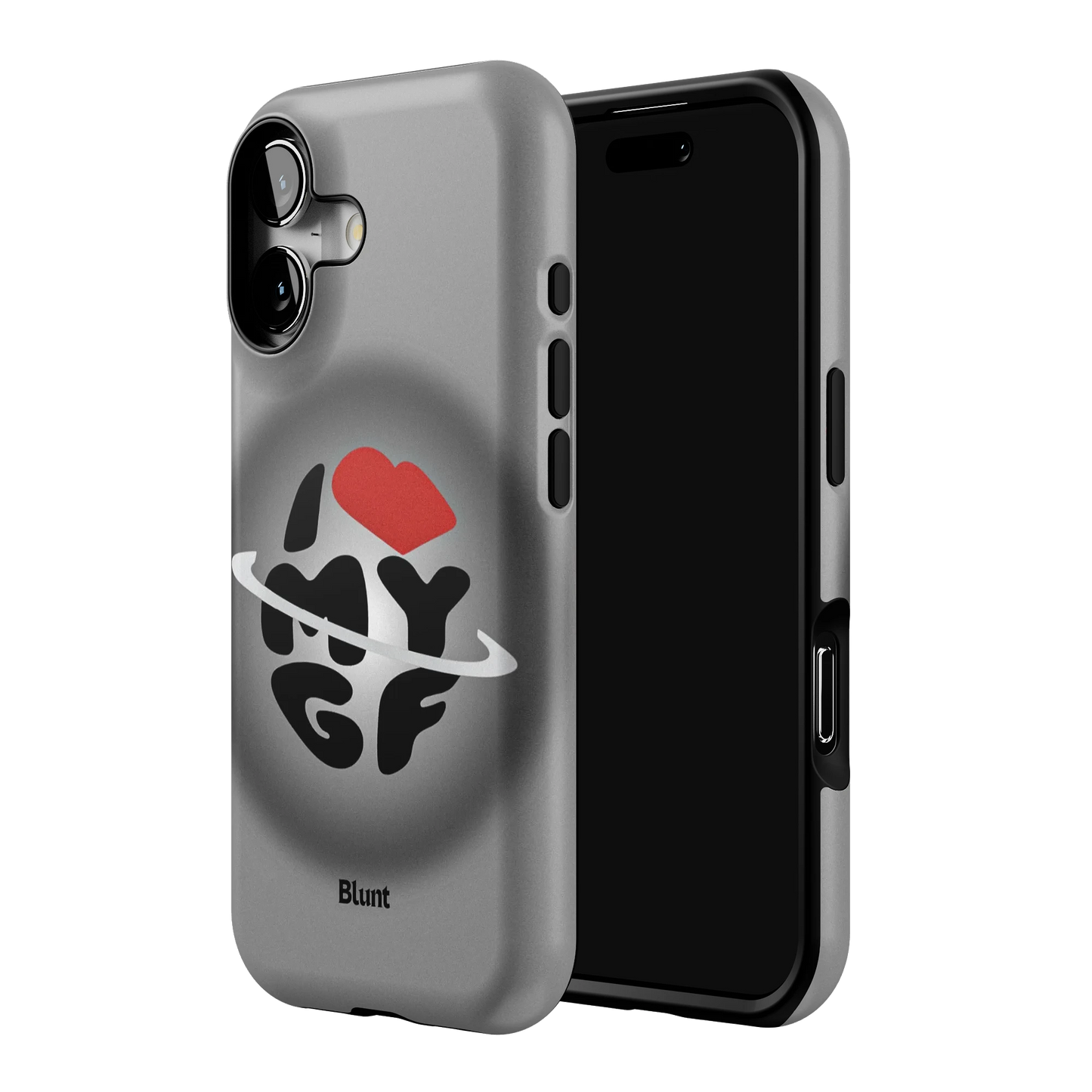 Grey Aura Girlfriend iPhone Case