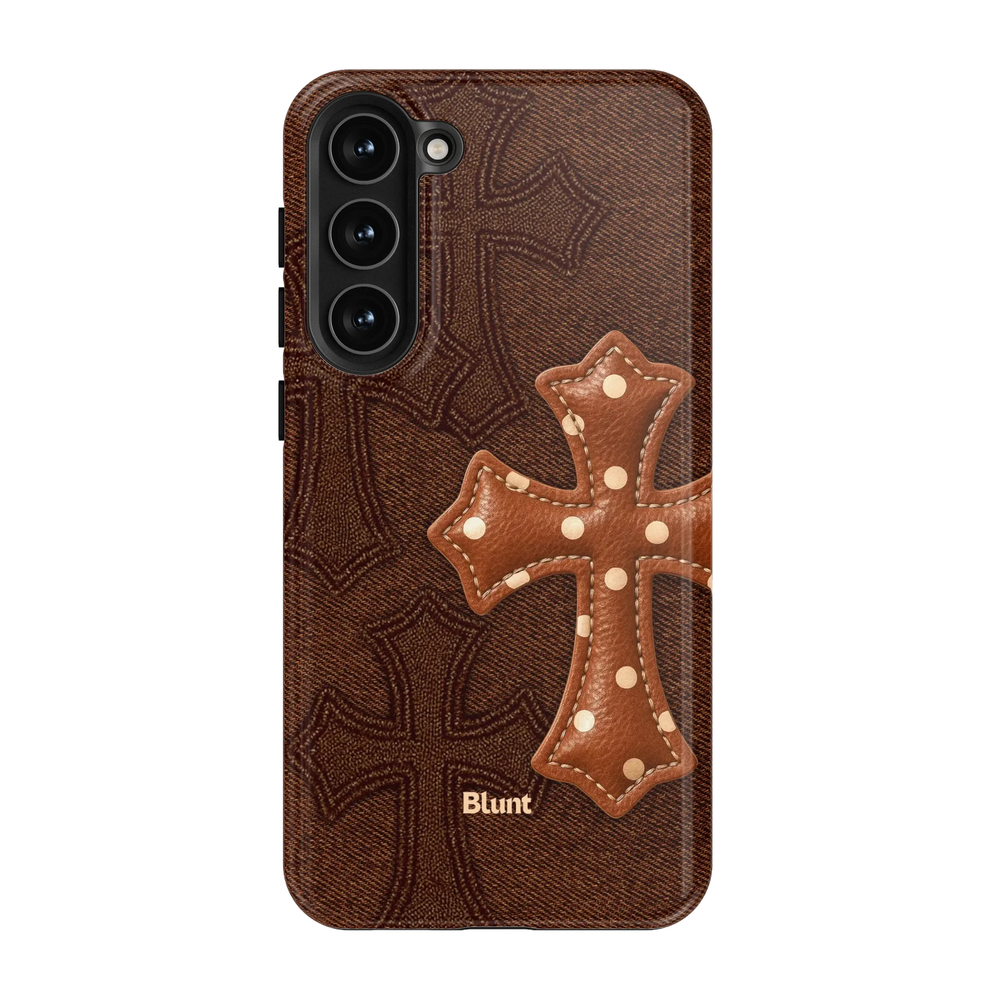 Brown Polka Cross Samsung Case