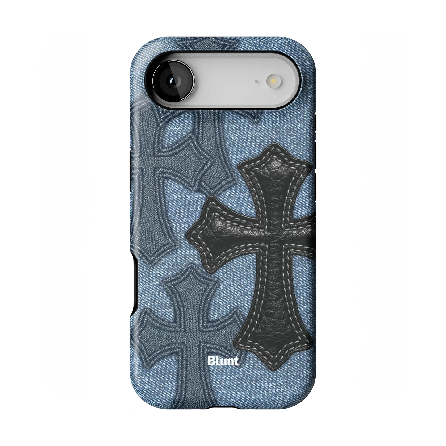 Denim Black Cross iPhone Case
