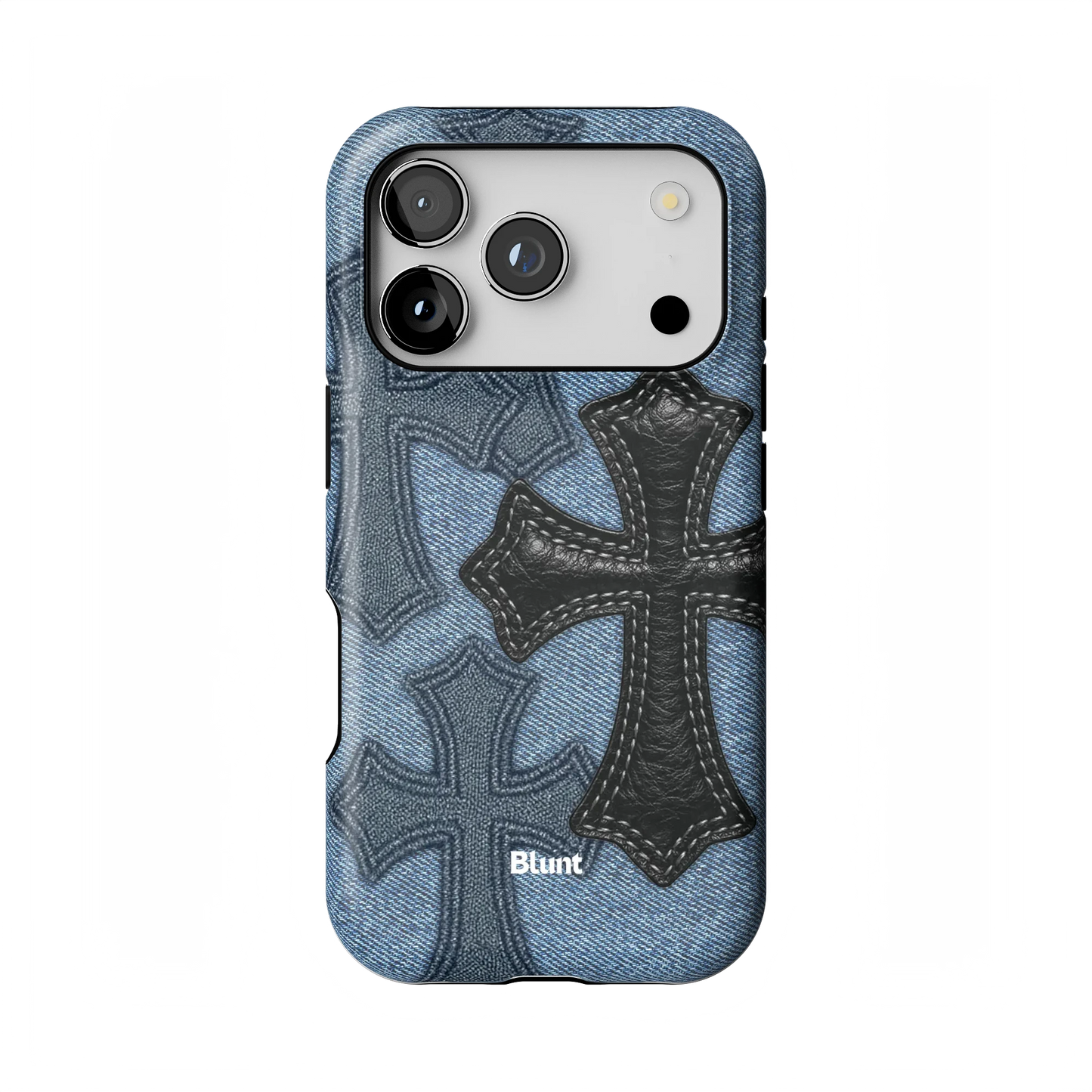 Denim Black Cross iPhone Case