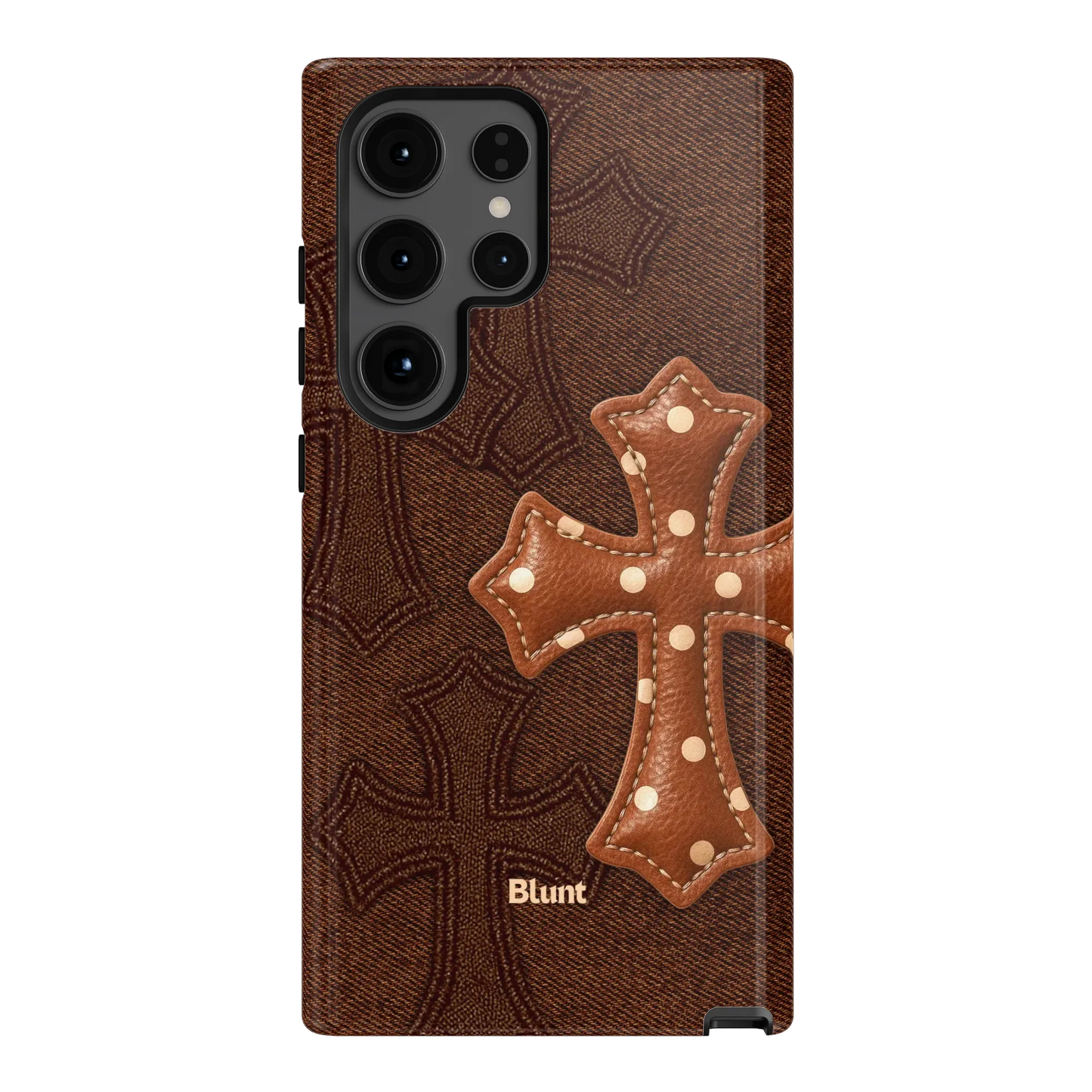 Brown Polka Cross Samsung Case