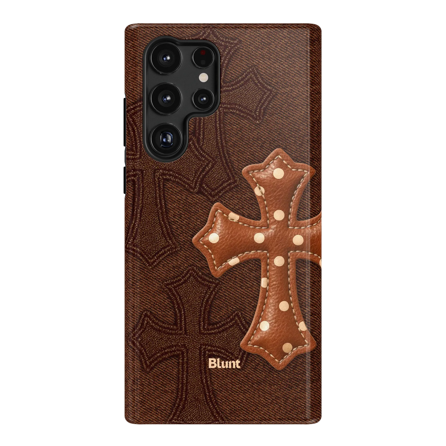Brown Polka Cross Samsung Case