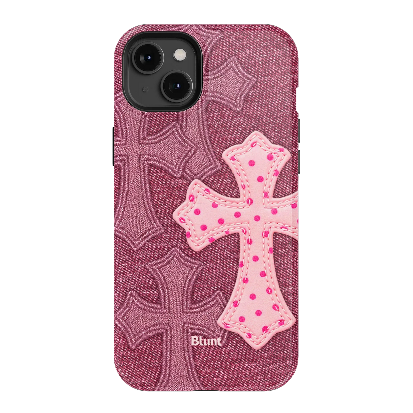 Pink Dottie Cross iPhone Case